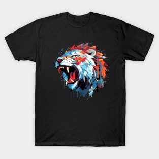 Lion Animal Freedom World Wildlife Wonder Abstract T-Shirt